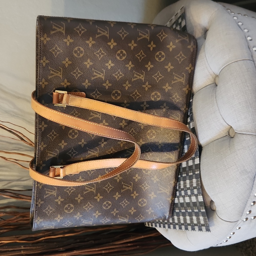 LV brown Luco Monogram tote